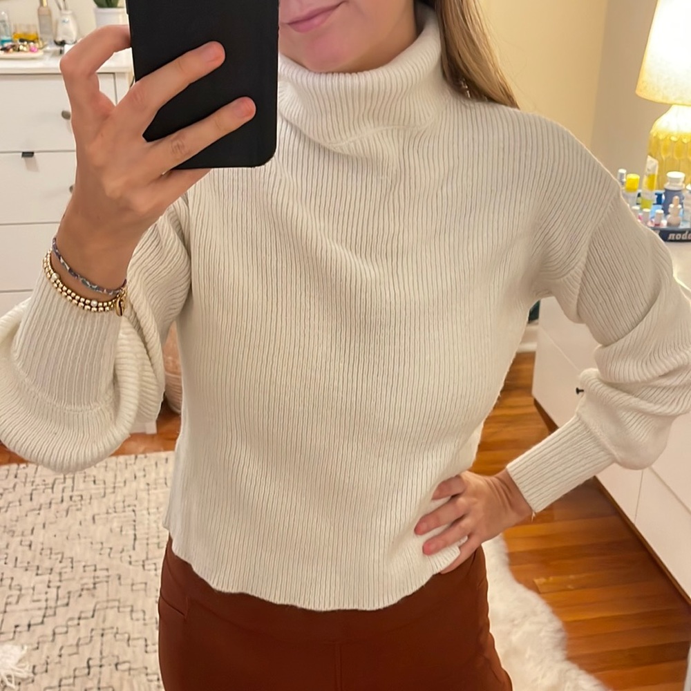 Urban Outfitters white turtleneck sweater